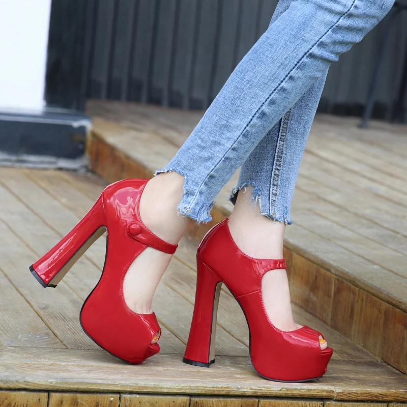 Размеры 35-46 размера плюс 2 стиля! г. Новые весенние женские туфли-лодочки обувь на платформе и высоком каблуке Женская модная официальная обувь