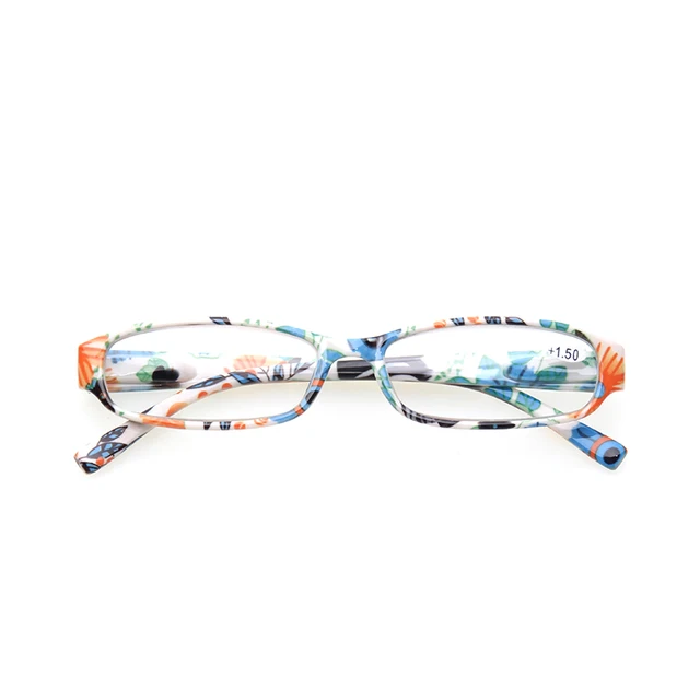 Reading Glasses Fashion Ladies Readers Spring Hinge with Pattern Print Eyeglasses for Women +1.0 +2.0 +3.0 +4.0 +5.0 orange