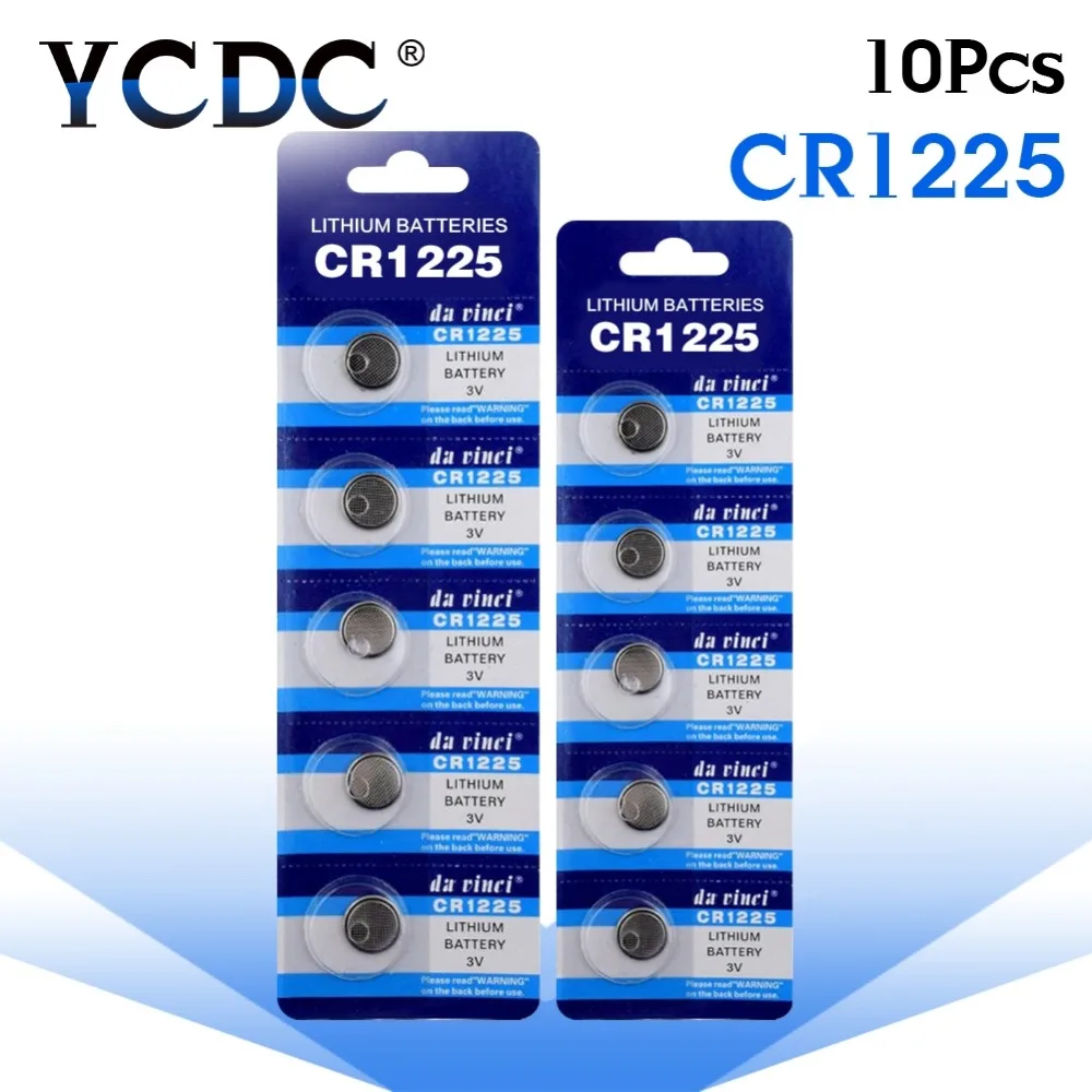 YCDC 10X+ Отличная Ёмкость++ большая акция++ Лидер продаж+ 10 X CR1225 3V литиевая Батарея BR1225 EBR1225 CR 1225 3V Батарея