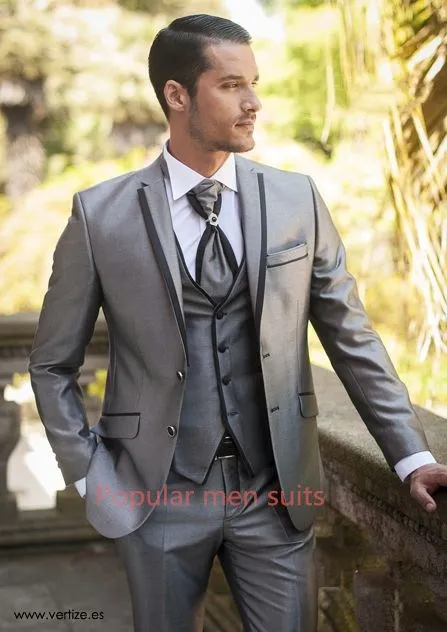 2018 New Arrival Fashion Brand Men Slim Fit Suits Man Business Formal 3-piece Prom Tuxedo Bridegroom Wedding for | Мужская одежда