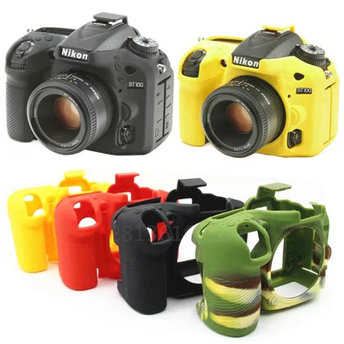 Хорошая мягкая силиконовая резиновая DSLR камера видео сумка для Nikon D7100 D7200