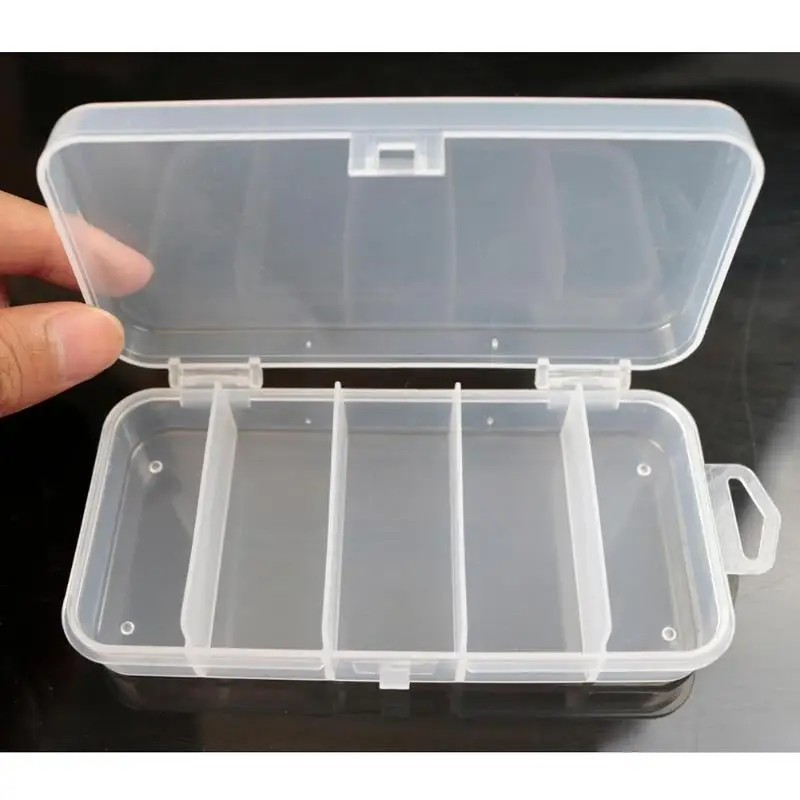 Plastic Fishing Lure Fish Hook Bait Storage Tackle Box Case Container Organizer