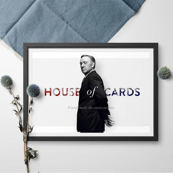 

Canvas TV Poster House Of Cards Kevin Spacey Wall Art Canvas Painting Poster And Print Wall Pictures Home Decor For Living Room