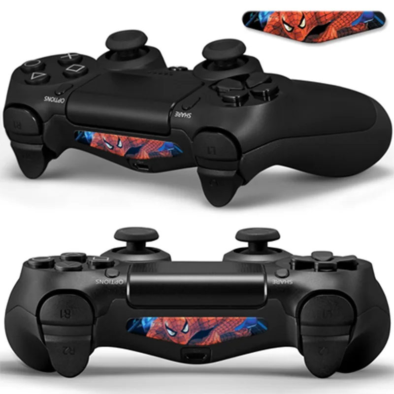 

Fashion Prints Spiderman Design 1 Pair Vinyl Sticker Decal for PS4 LED Light Bar