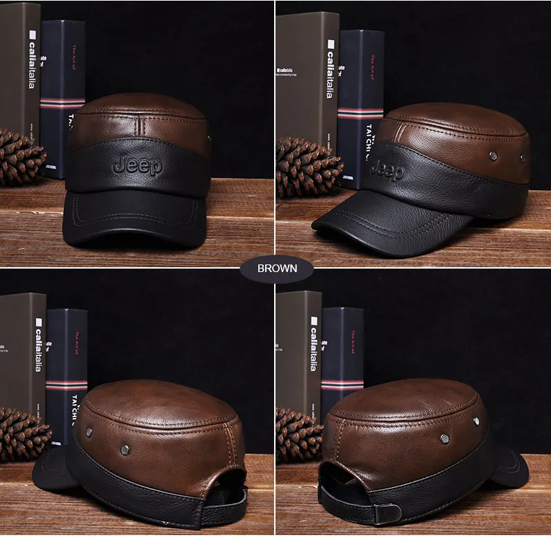 HL126 Для мужчин wo Для мужчин из натуральной кожи бейсболка новый бренд натуральная кожа Шапки шляпы