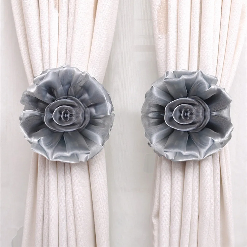 Hodbacks для штор зажим Цветочная вуаль сетчатая тканевая завязка 1 шт.|for curtains|curtains
