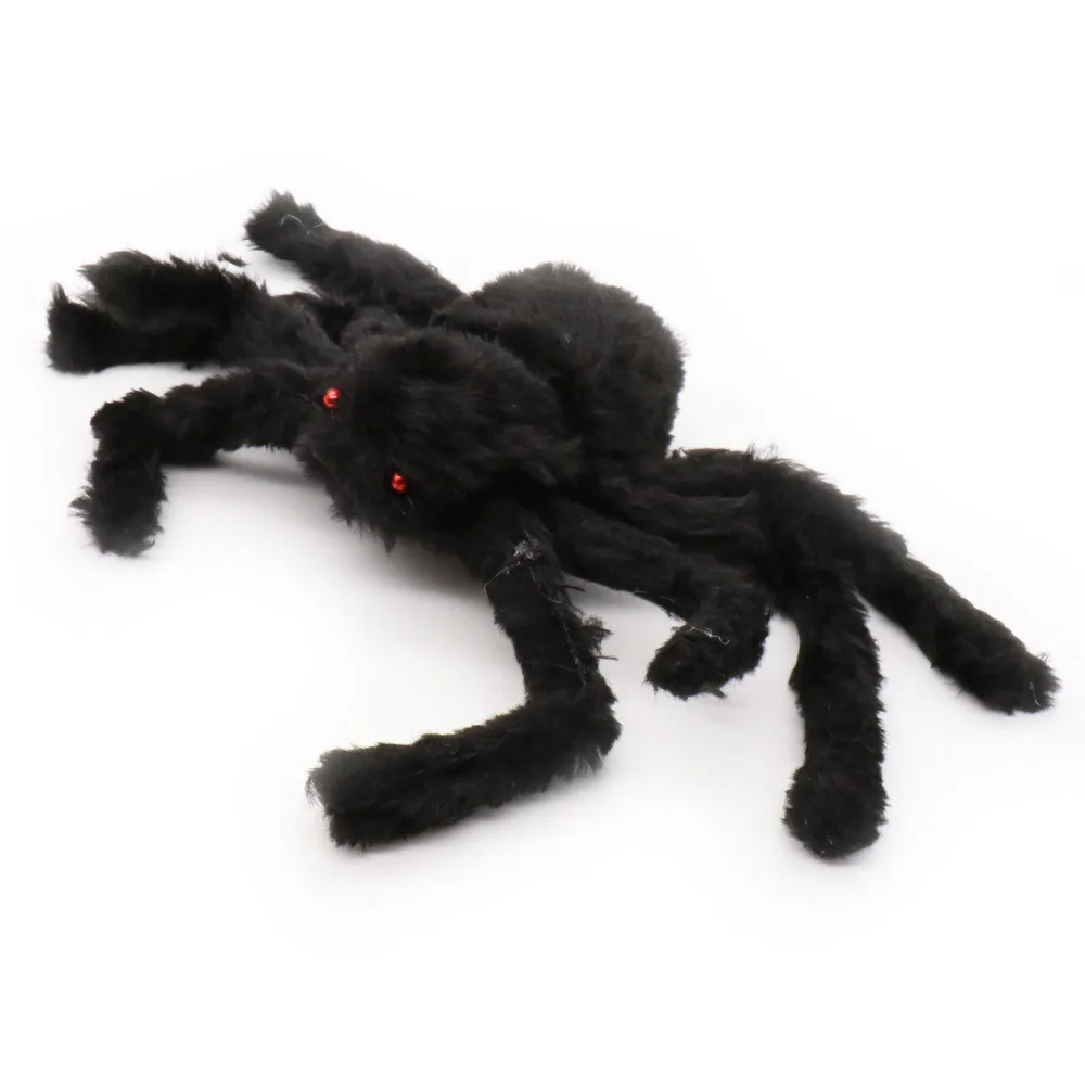 

30cm Halloween decoration black plush wire spider ghost party horrible fake cloth spider cosplay props DIY decorations supplies