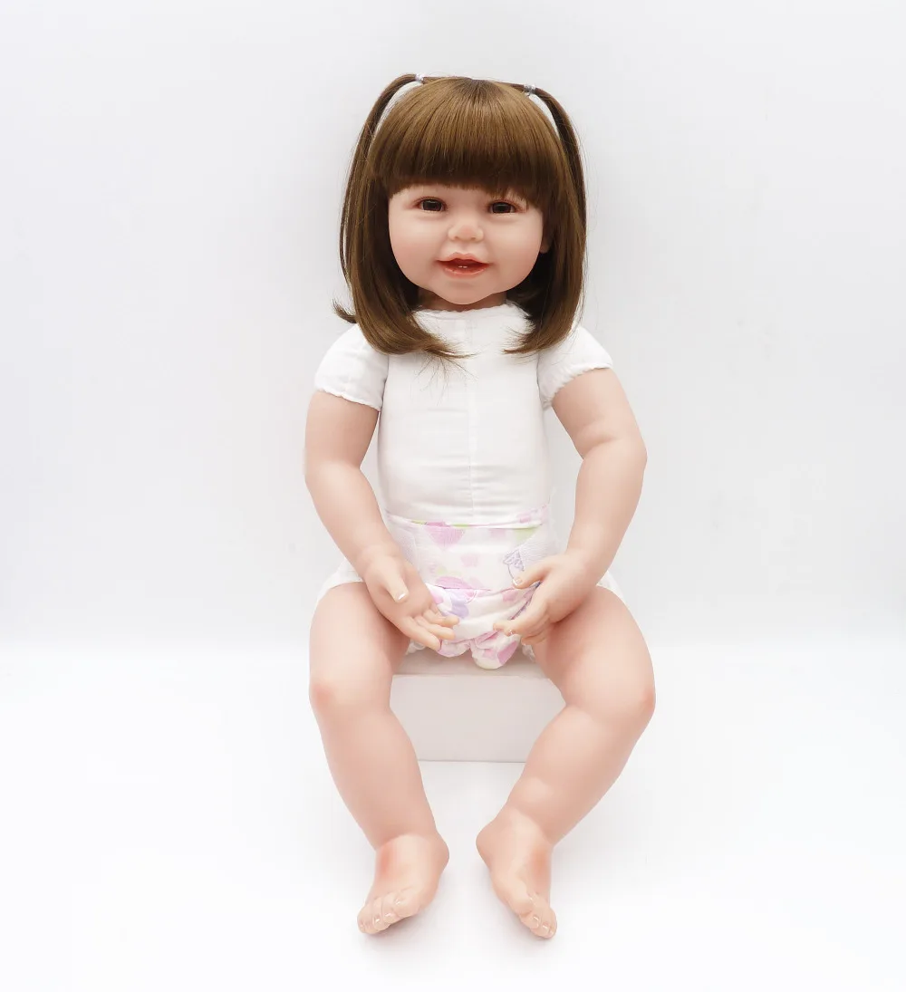 Nueva llegada 61 cm silicona reborn muñeca 24 pulgadas realista bebé niña muñecas Reborn bebés muñecas de vinilo real para niños Juguetes Nueva llegada 61 cm silicona reborn muñeca 24 pulgadas realista bebé niña muñecas Reborn bebés muñecas de vinilo real para niños Juguetes