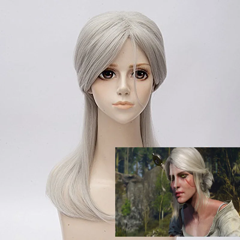 silver anime wig