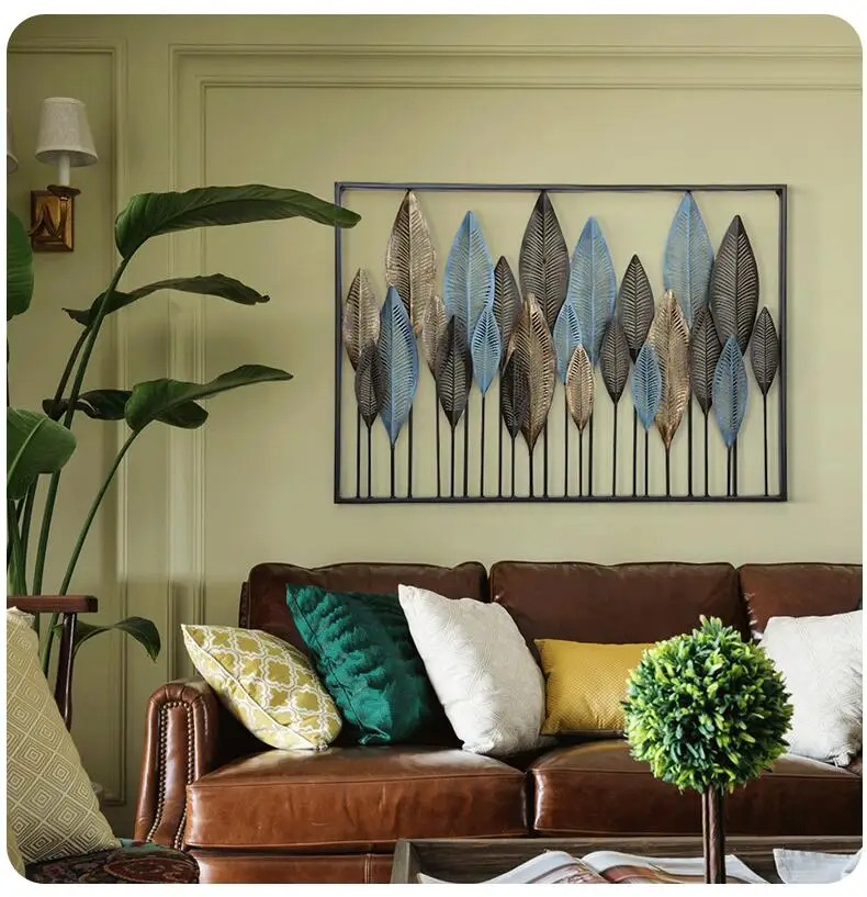 Креативные Кованые Настенные подвесные лесные настенные украшения из металла для дома, крыльца, дивана, фоновая настенная наклейка, настенные украшения