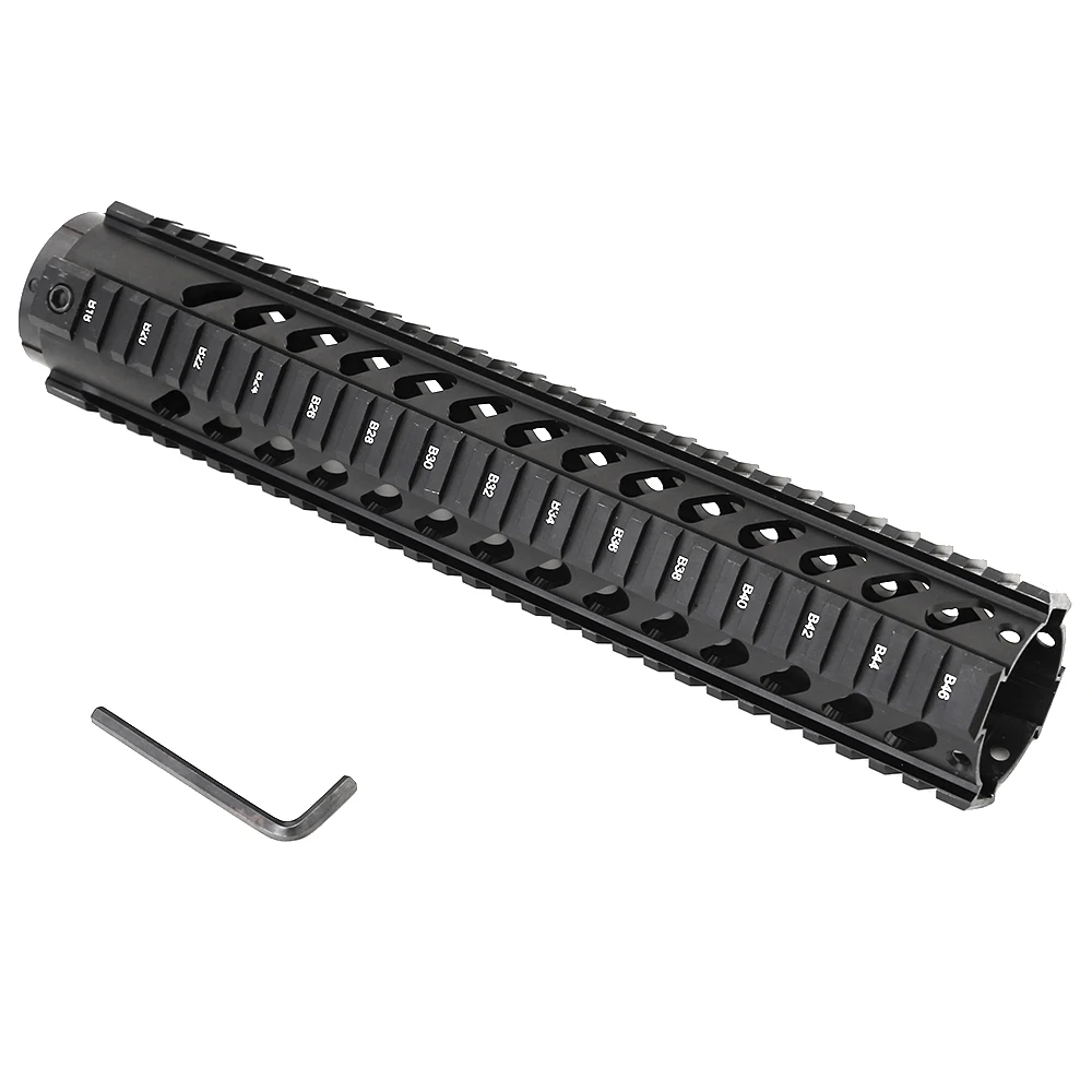 12 дюймов RIS Handguard 4Rail Picatinny Quad Rail Free Float Handguard AR15 M4 223/5. 56 крепление для прицела страйкбола Охотничьи аксессуары