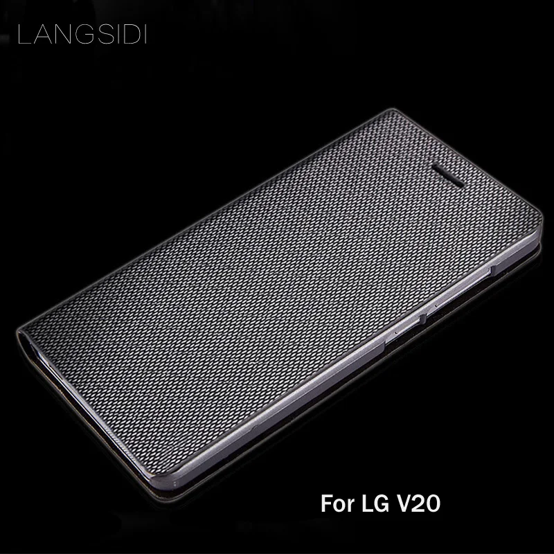 Wangcangli Merek Asli Kulit Phone Case Pola Berlian Clamshell Handphone Shell Untuk LG V20 Semua Buatan Tangan