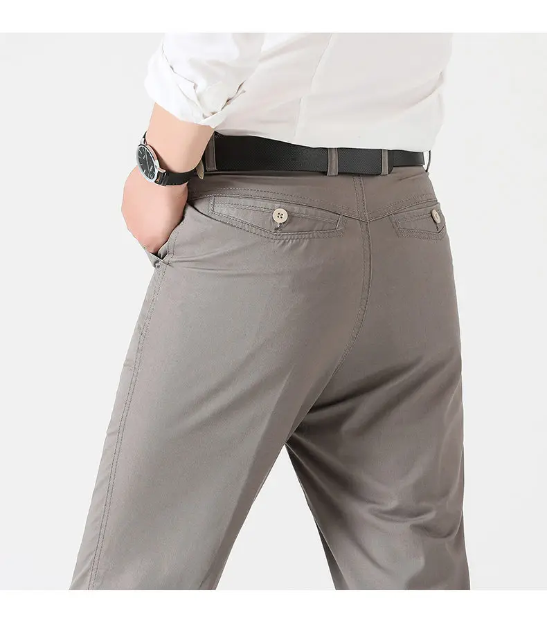 MuLS Casual Pants Men Cotton Straight Cargo Man Pant Spring Summer Autumn Formal Male Work Trousers MidWaist Full Length Size 40 16