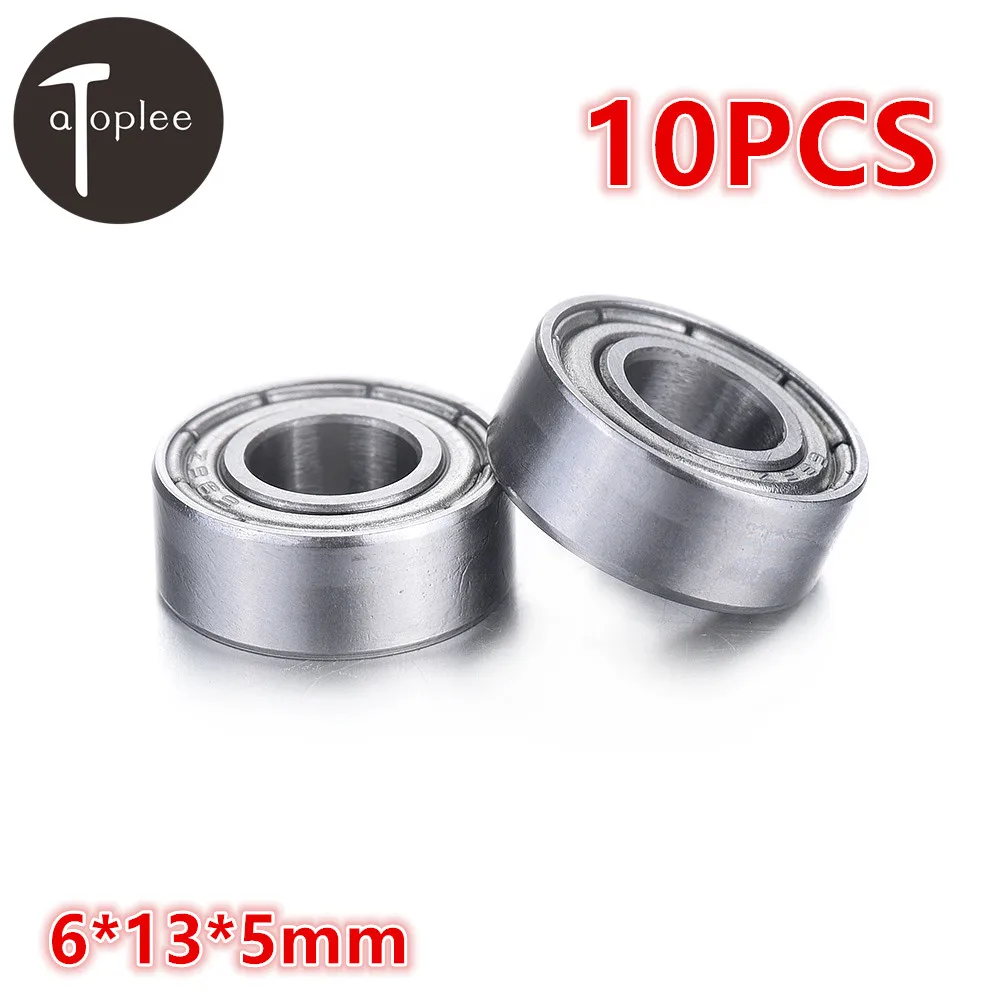 10Pcs Sealed Flanged Ball Bearing Miniature Metal Shielded for Industry Machine