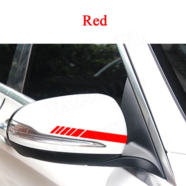 2X Rearview Mirrior Sticker Rear View Side Mirror Body Stripe Vinyl