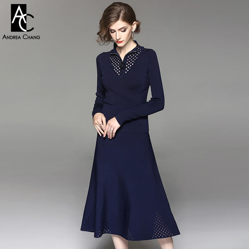 black and dark blue outfit