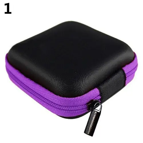 

Square Pocket Hard Case Storage Bag for Headphone Earphone Earbuds TF SD Card
