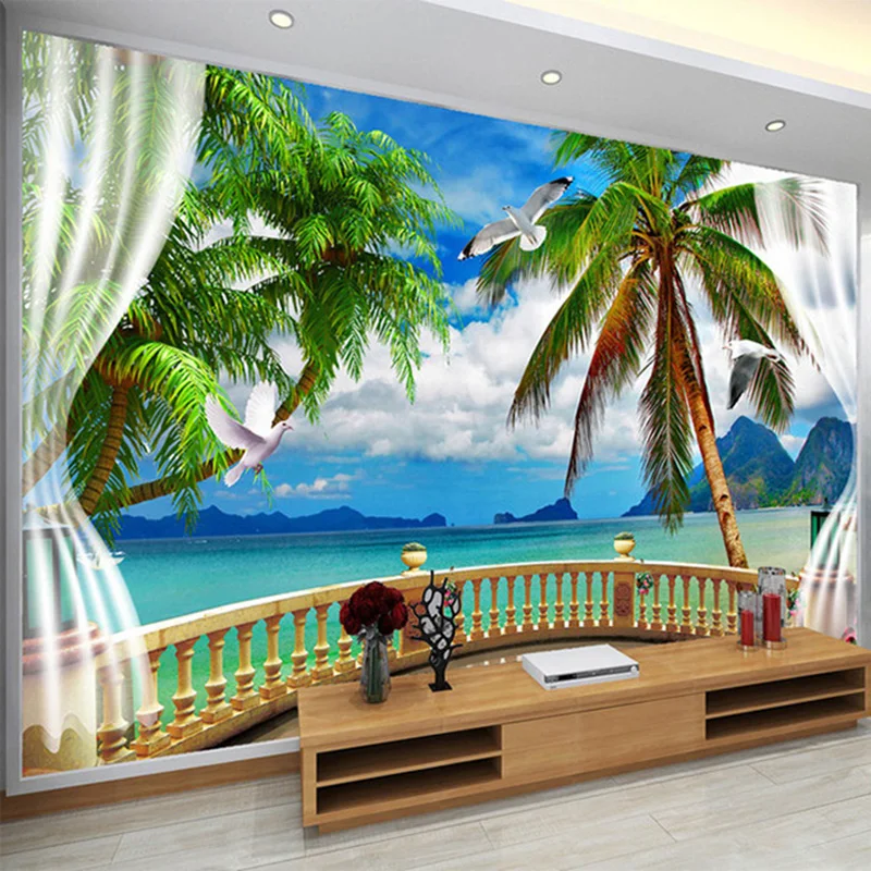 Download Rideaux murales plage Free