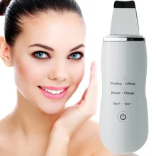 Rechargeable Ultrasonic Face Skin Scrubber Facial Cleaner Peeling Vibration Blackhead Removal Exfoliating Pore Cleaner Tool