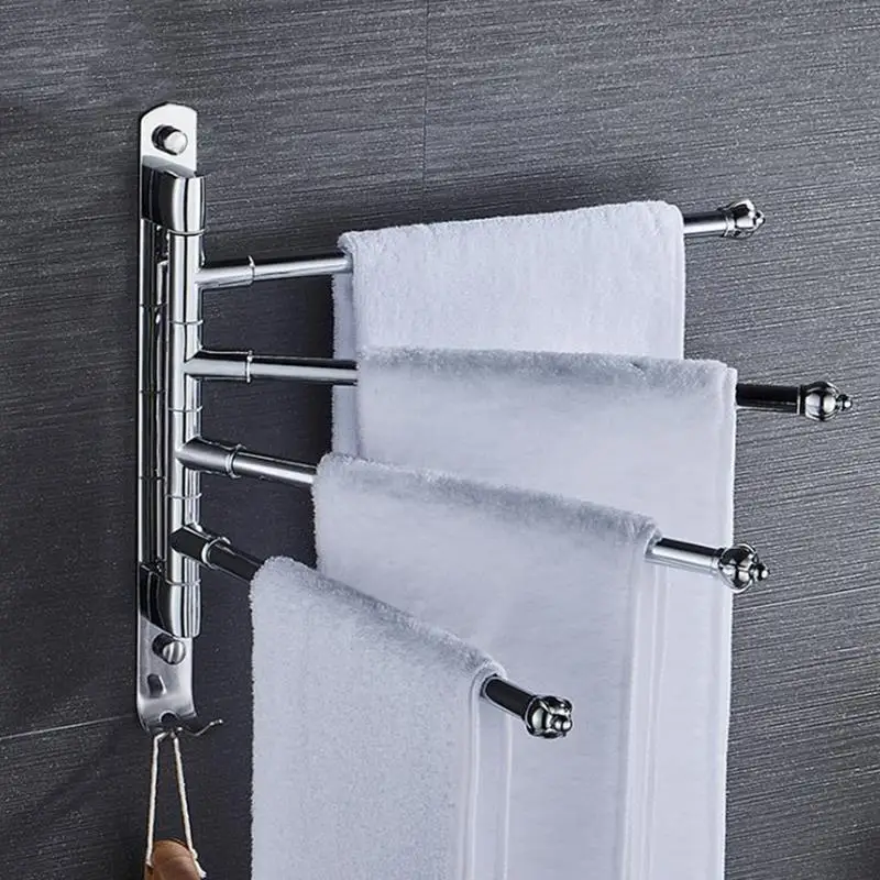 New Anti Rust Stainless Stainless Steel Rotating Towel Rack Bath Rail