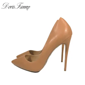 DorisFanny High Heels Black Nude Pointed-toe Stiletto Heels Shoe Woman Wedding Shoes