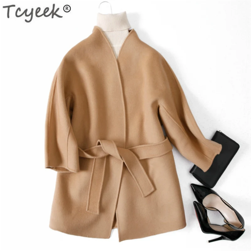 

Tcyeek Coat Women 2019 Winter Coat Autumn Double-faced Wool Jacket Elegant Ladies Clothes Spring Jackets Casaco Feminino LWL686