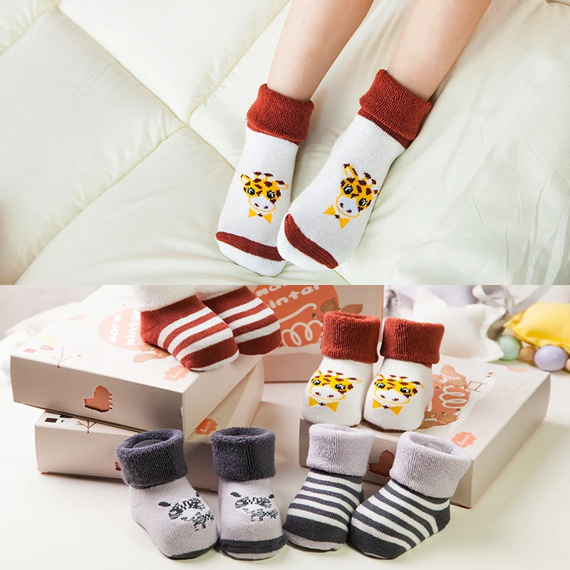 winter children 100 cotton thicken terry socks for baby warm socks boy