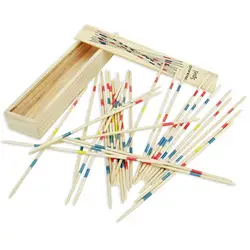 5 шт. Микадо деревянный Палочки палочки с деревянной коробке вещиц головоломки Обучающие бирюлька игра для детей подростков взрослых