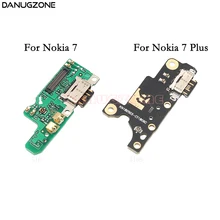 2 шт./лот для Nokia 7 плюс TA-1046/1049/1055/1062/TA-1041 зарядка через usb док-разъем Порты и разъёмы Разъем зарядки доска с гибким кабелем