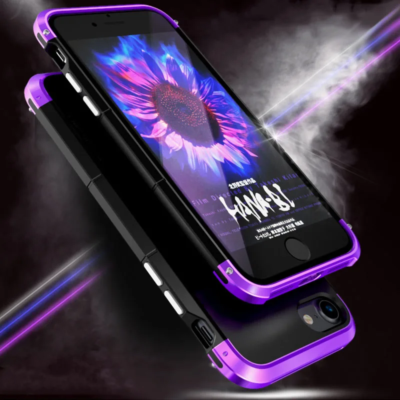 

Luxury Case For iPhone 8 8 Plus Case 360 Full Protection 3 in 1 Aluminum Metal PC Hard Hybrid Slim Back Cover For iPhone 8 Case