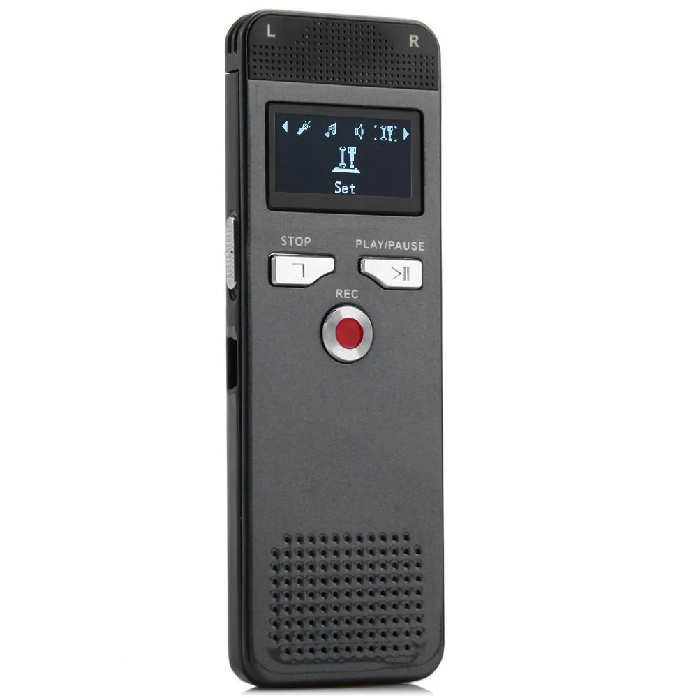 

high quality metal shell 1536kbps 8GB OLED Time Display Digital Voice Recorder Dictaphone MP3 Player for Meeting Conference