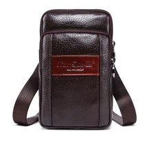 Повседневное Для мужчин из натуральной кожи поясная сумка, чехол для телефона, модная сумка через плечо сумка Карманный Кошелек для монет кошелек ремень сумки