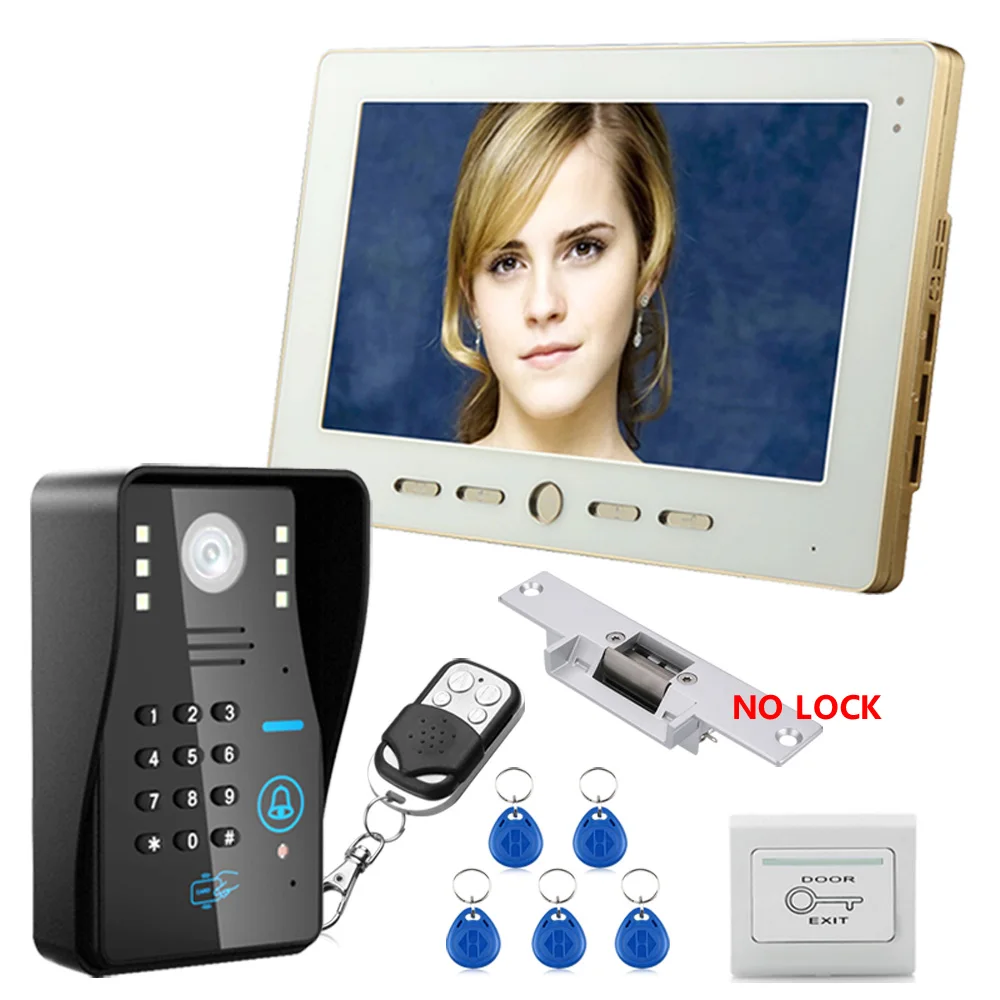 10" RFID Password Video Door Phone Doorbell System With IR