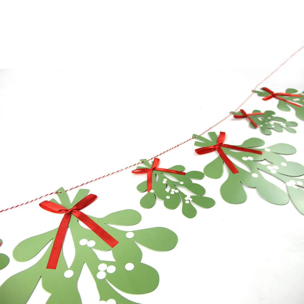 Бумага омела Рождественская гирлянда подвесное украшение Рождественский орнамент уникальный подарок