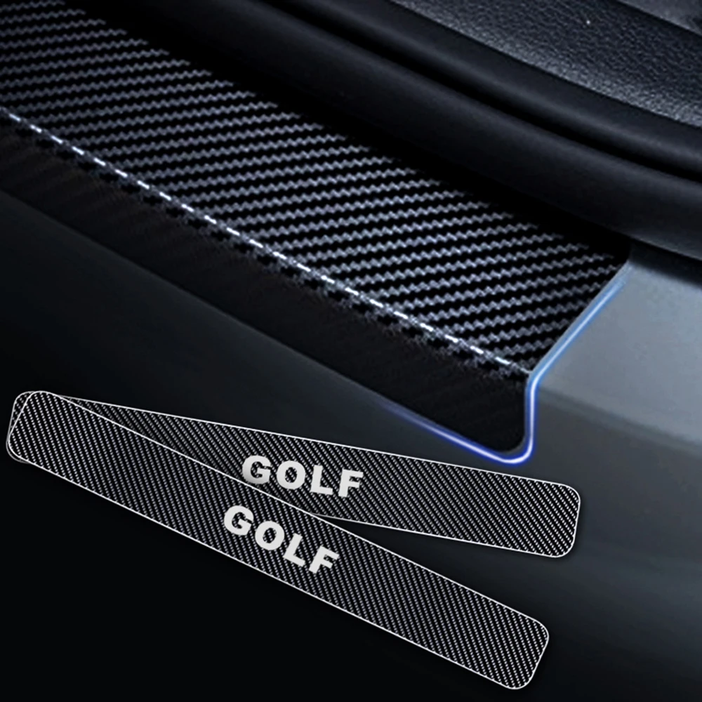 Автомобильный порог приветствуется наклейка на педаль s для Volkswagen VW Golf защита порога 4D Наклейка из углеродного волокна автомобильные аксессуары 4 шт