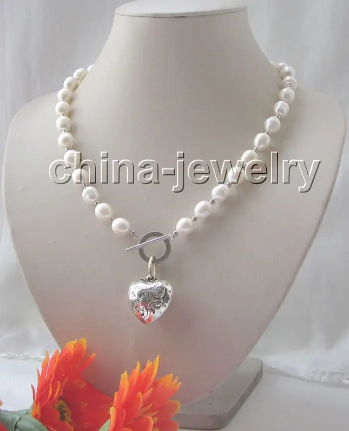 

fast Beautiful 18" 11-12mm white baroque freshwater pearl necklace p AAA