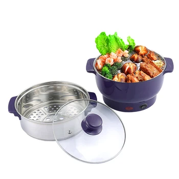 

220V Multi-function Electric Skillet Steam / boil/ stew soup / Household Electric Caldron 800W Electric Cooker