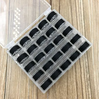 

Empty Bobbins Spool Metal Case With 25 Grid Storage Case Box for Brother Janome Singer Elna Sewing Machine Reels hot