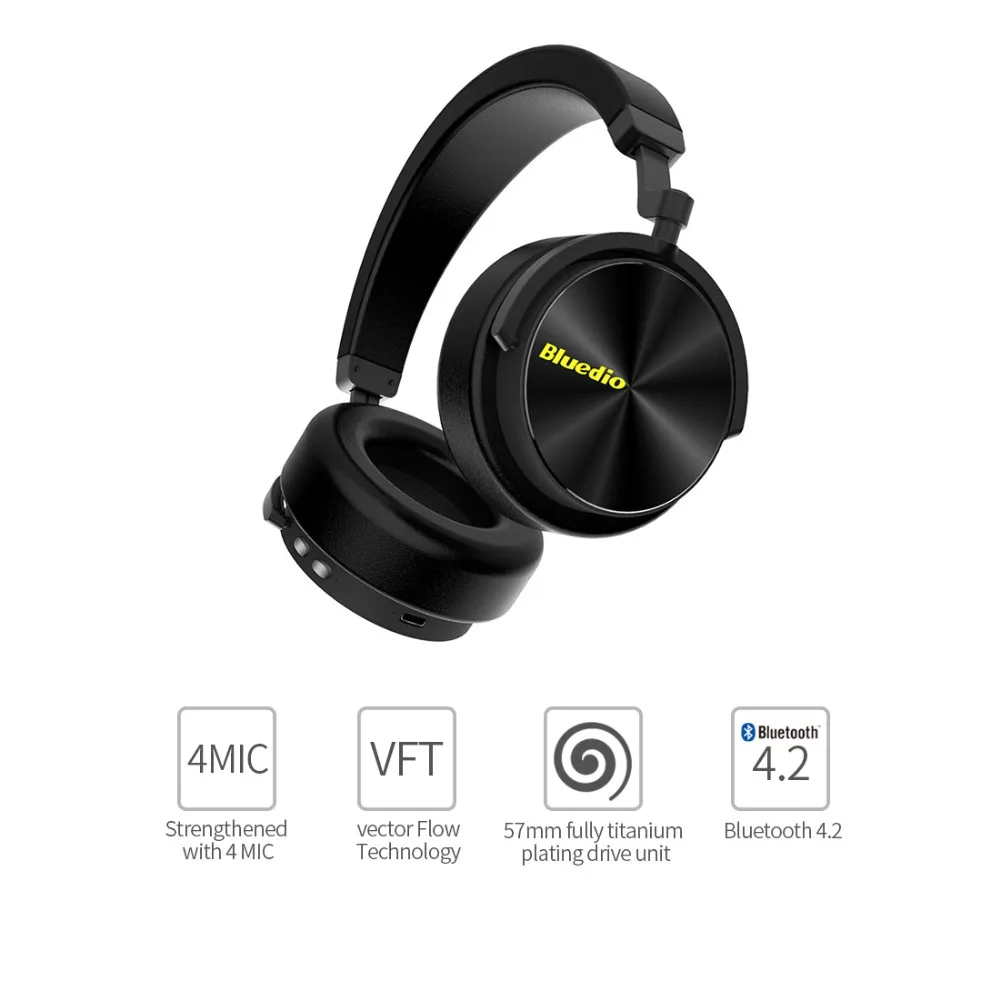 HiFi наушники с активным шумоподавлением Беспроводная Bluetooth гарнитура микрофоном