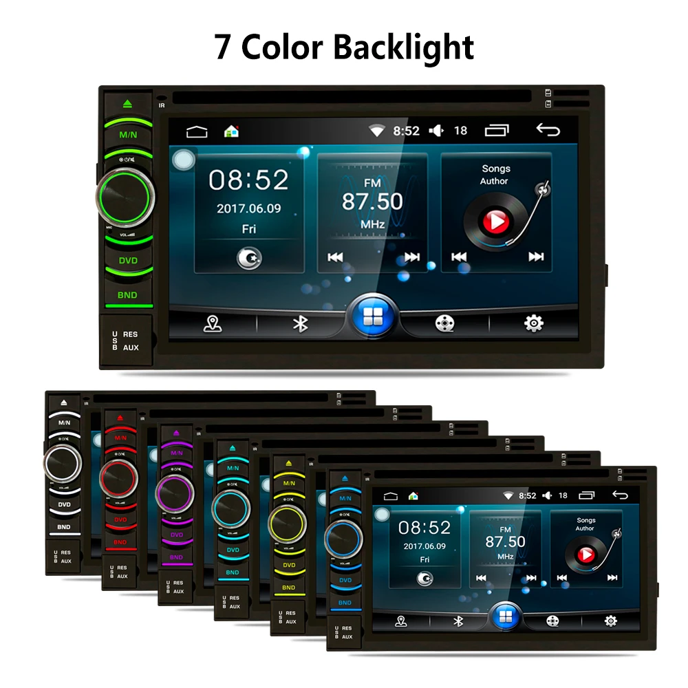 Clearance 2 Din Touch Car Multimedia DVD Player automagnitol Android 6.0 Car Radio Stereo GPS Navigation Bluetooth USB Audio Autoradio 5