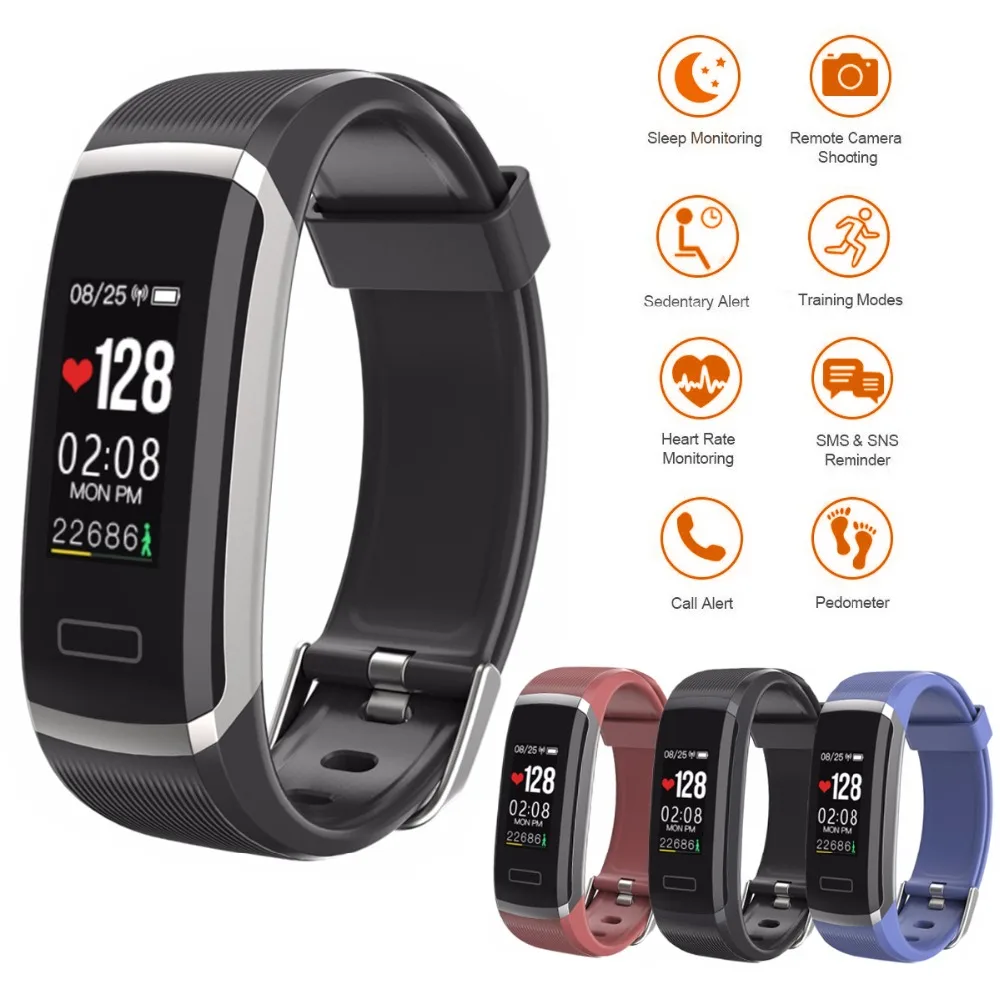 Gt101 Smart Sport Bracelet Social Media Notifications Fitness Tracker