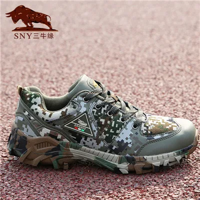 Мужская Тактическая Военная тренировочная Треккинговая походная обувь, армейская камуфляжная обувь для пустыни, Уличная обувь camo rock, горная обувь - Цвет: forest camo