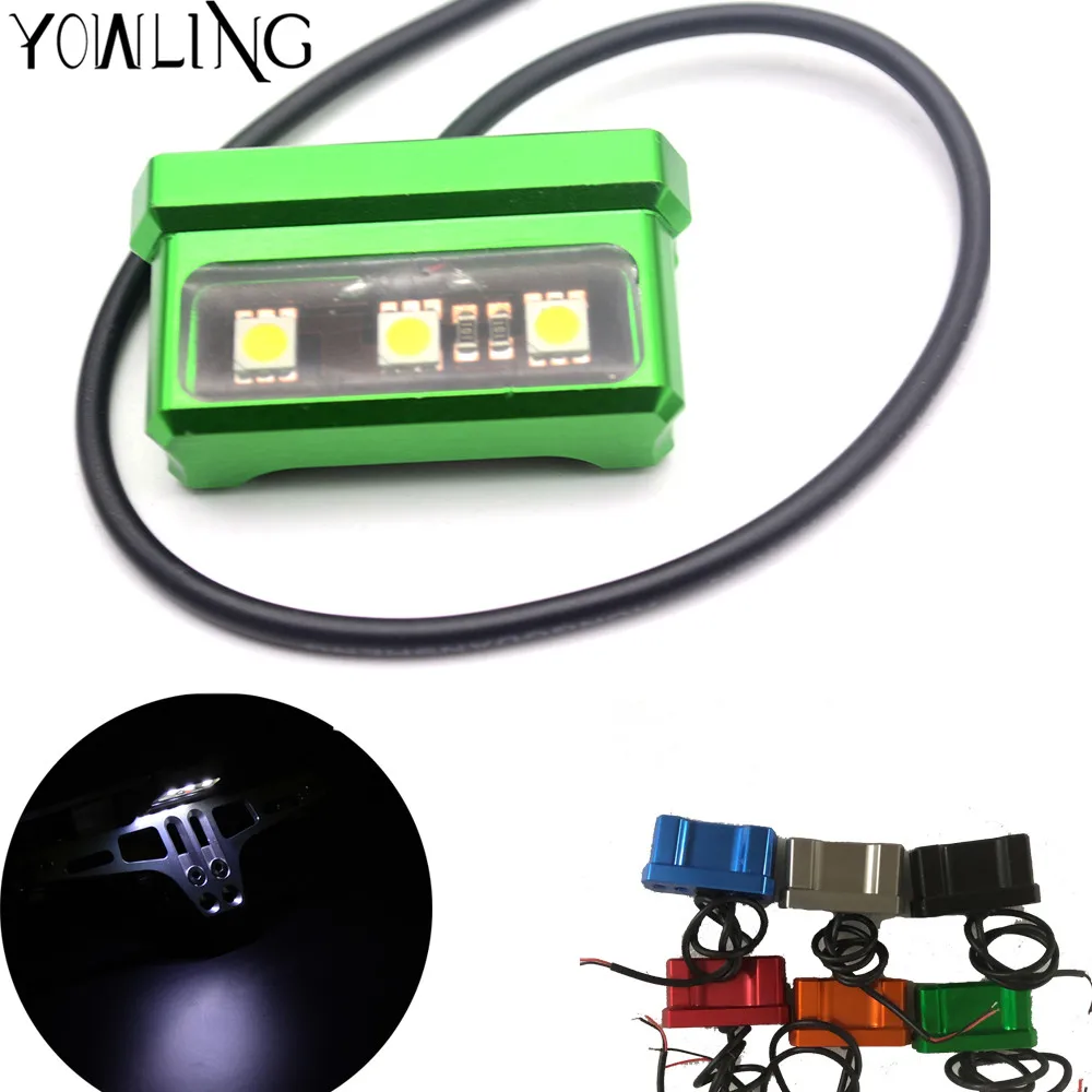 Motorcycle License Plate Licence Plate Holder Frame Number Plate led light tail light For Kawasaki Yamaha Suzuki Aprilia  BMW