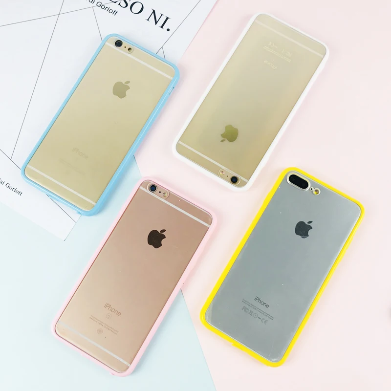 

Candy Color Couple Phone Cases For iphone 6 7 8 x Cute Cases Soft Boder For iphone 8 6S 7 7 Plus Capa Shell Back cases