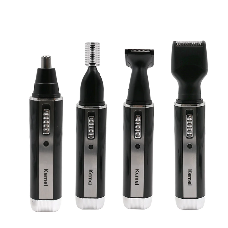 

Kemei KM-6630 4 in 1 Professional Electric Rechargeable Nose and Ear Hair Trimmer Face With Temple Cut For Men