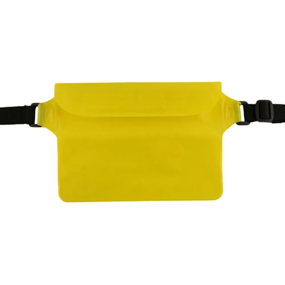 Водонепроницаемая сумка-чехол с ремешком на талии для пляжного плавания на лодках 4 цветов - Цвет: Светло-желтый