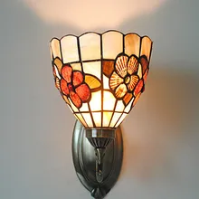 Tiffany Style Floral LED Vintage Wall Lamp Home Indoor Lighting Retro Wall Lights Sconce Appliques Murale