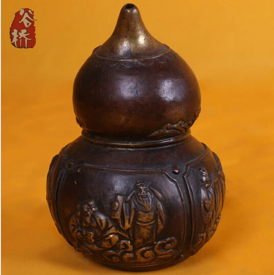 

B0601 418Bronze sculpture, copper gourd crafts decoration copper gourd accessories handmade bronze sculpture, decoration statue