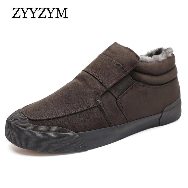 

ZYYZYM Mens Snow Boots Winter Keep Warm Cotton Shoes Man Hot Sales Casual Plush Ski Non-Slip Men Boots Botas Hombre