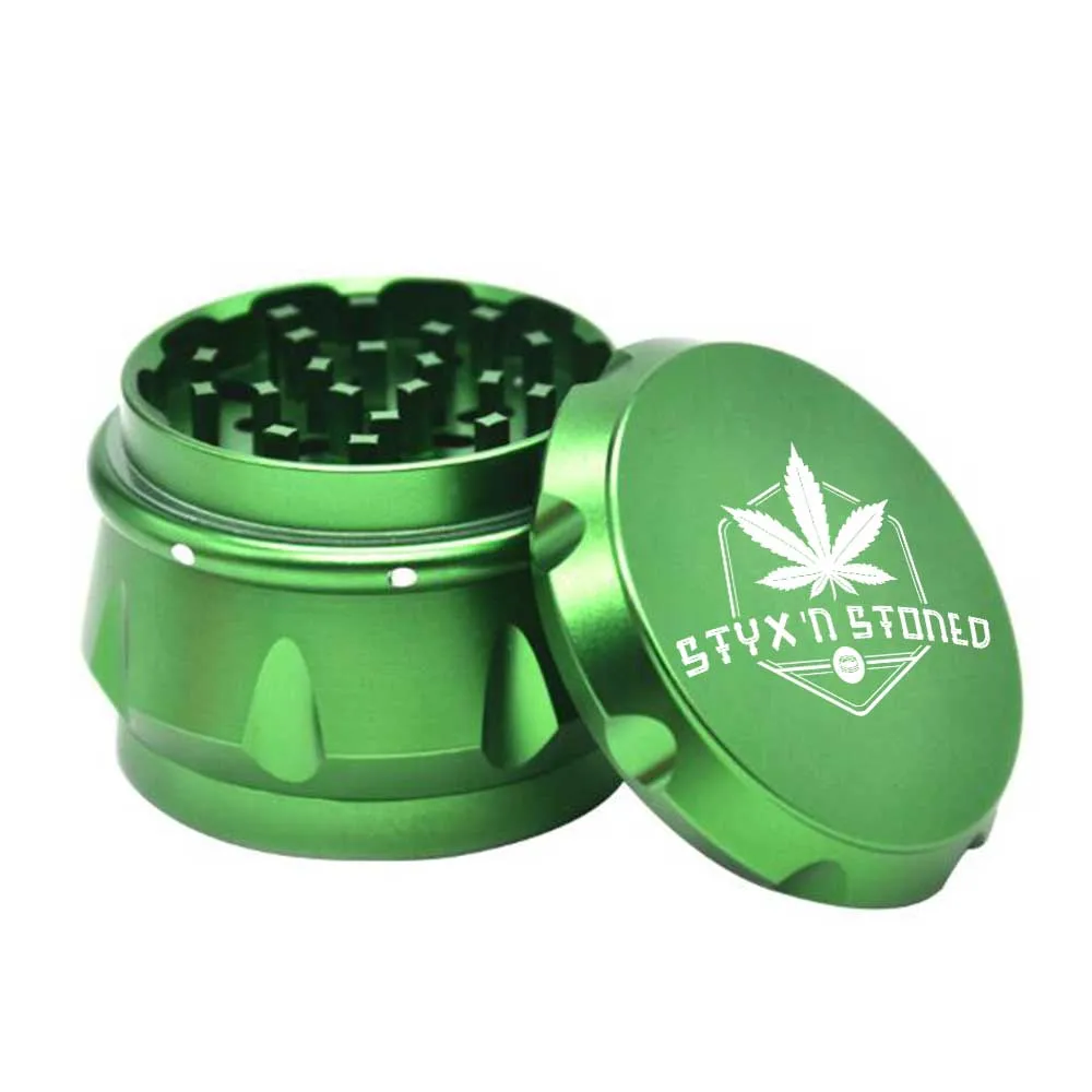 HONEYPUFF Speaker Shape Herb Grinder Aircraft Aluminum Grinder 56 MM 4 Layers Crusher Herb Tobacco Grinder Spice Crusher